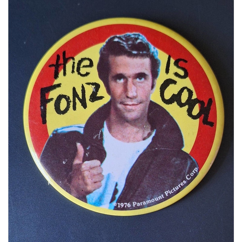 Vintage 1976 The Fonz is Cool button